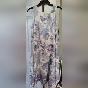 Calvin Klein Flower Dress Size 16 New